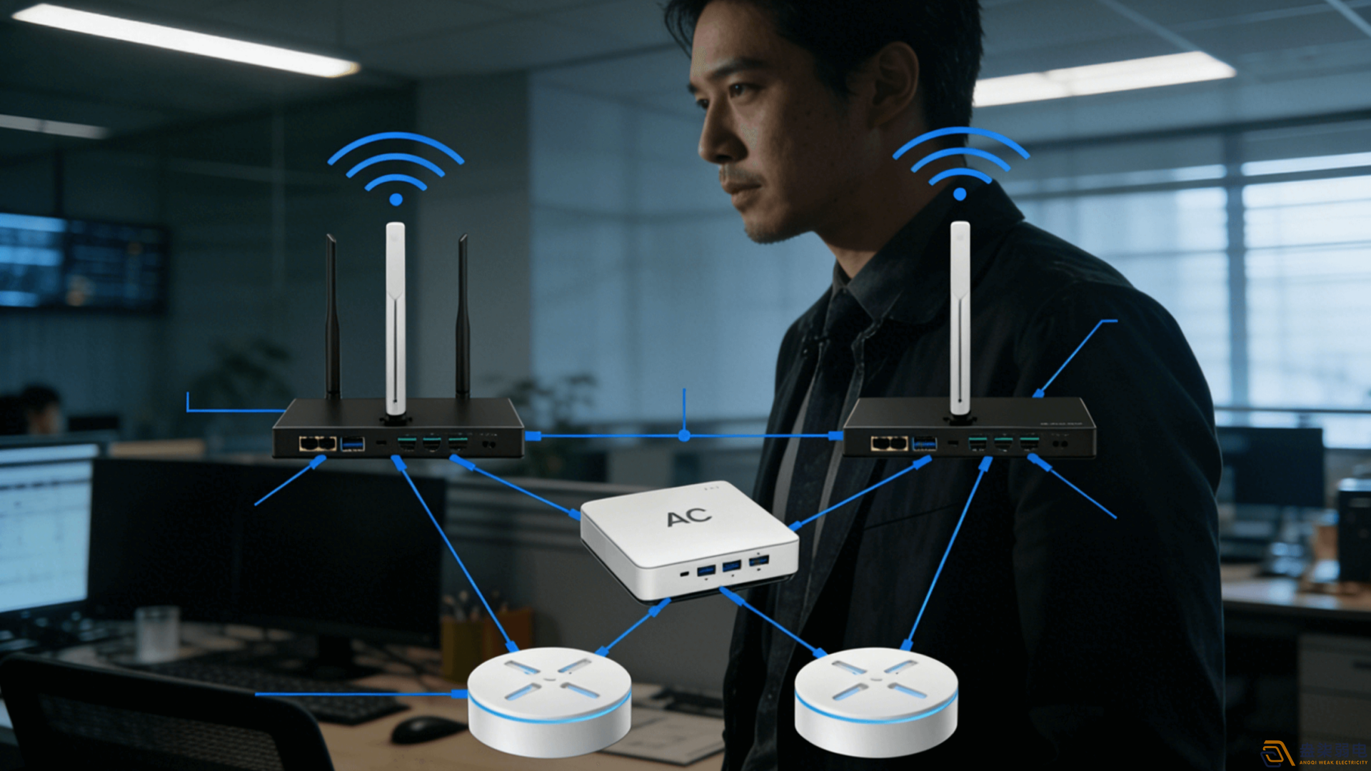 企業AC+瘦AP組網方案說明
